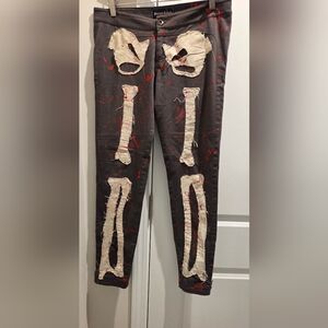 Black Distressed Men’s Jeans with White Patch Detailing